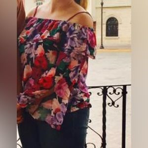 Flowy off-shoulder blouse